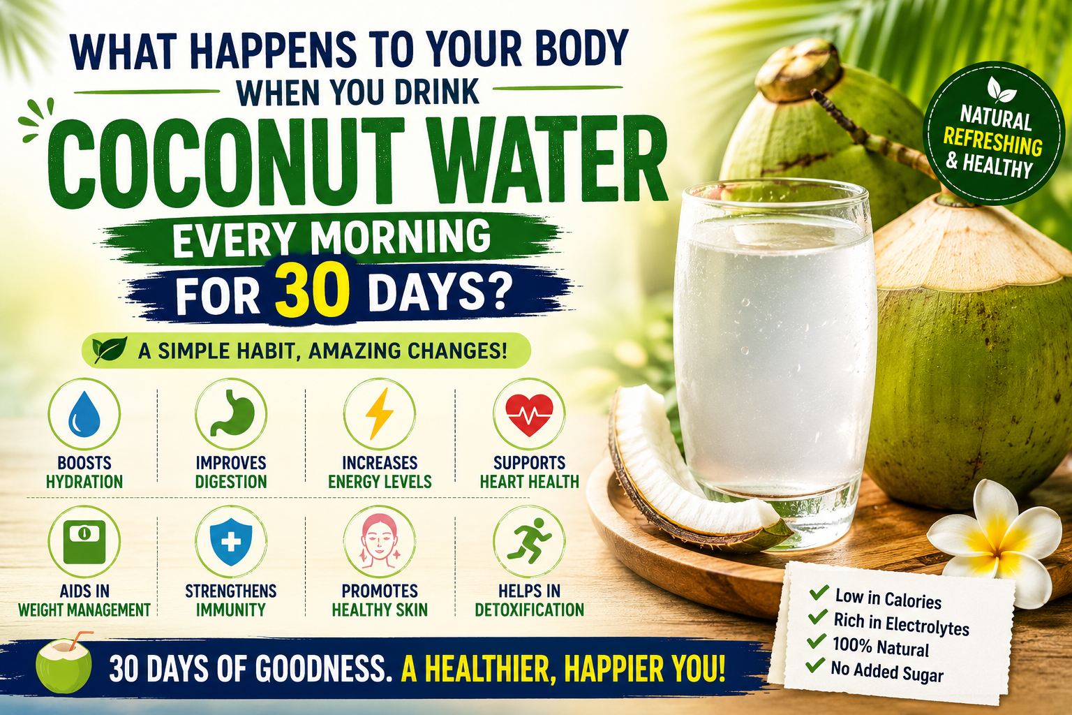 What Happens to Your Body When You Drink Coconut Water Every Morning for 30 Days