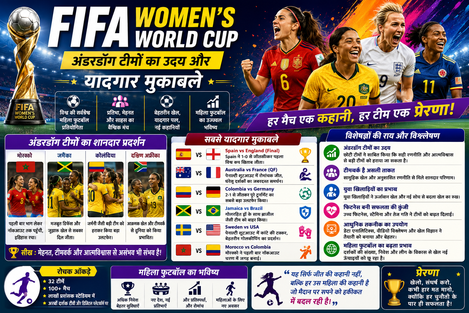 FIFA Women's World Cup अंडरडॉग टीमों का शानदार उदय और इतिहास रचने वाले यादगार मुकाबले